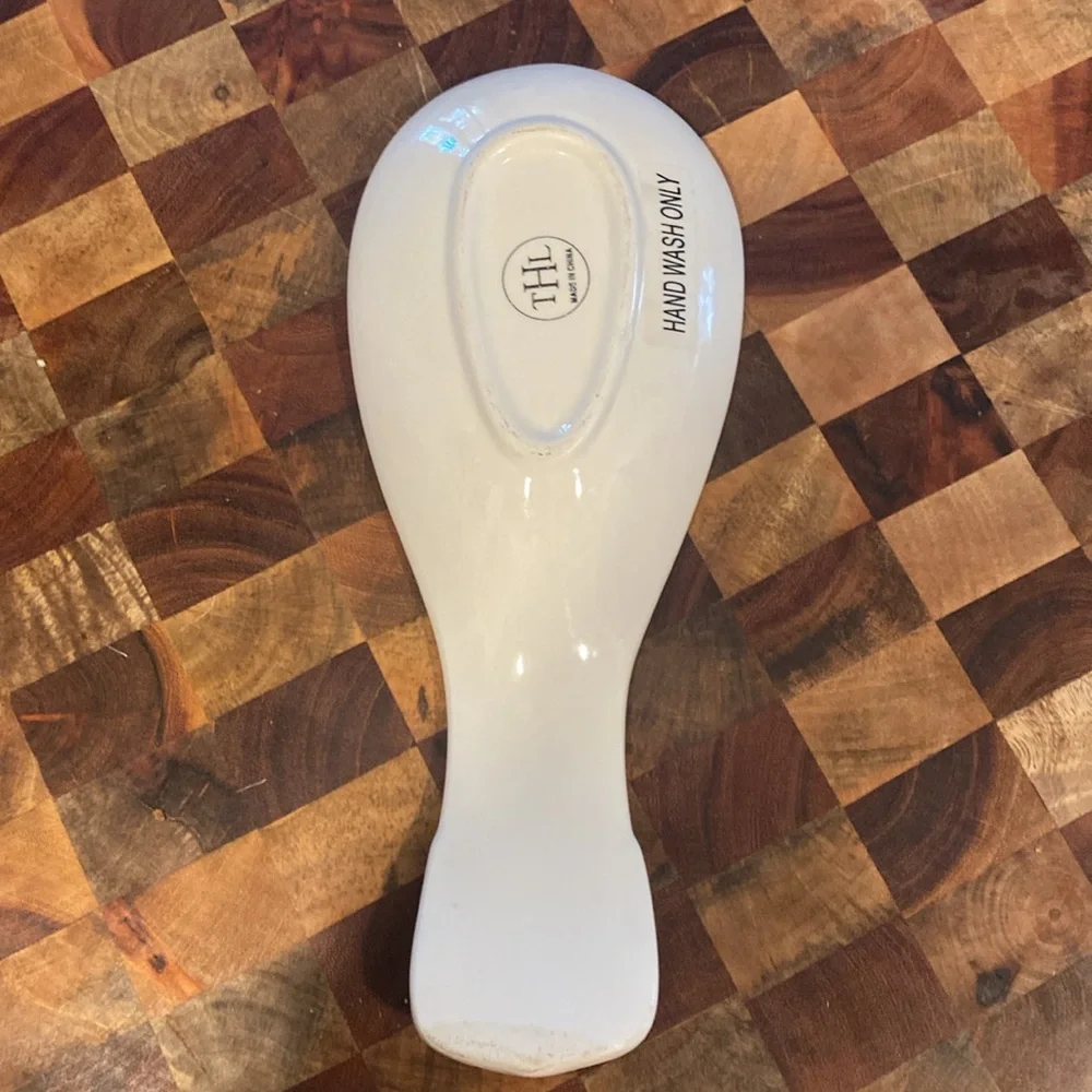 THL Ceramic White Spoon Rest